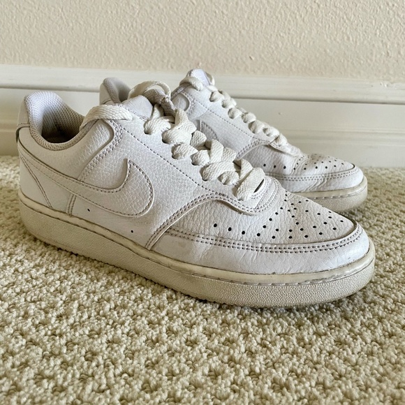 Nike Court Vision Low Women’s Sneakers — White, Size 6, Lightly Worn - Picture 4 of 5